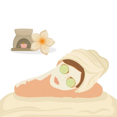 Spa merkezi tasarım. Cilt bakım kavramı. Düz illüstrasyon