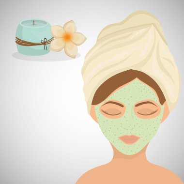 Spa merkezi tasarım. Cilt bakım kavramı. Düz illüstrasyon