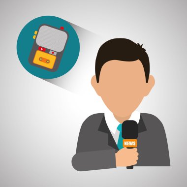 Haber tasarım. Yayın kavramı. iletişim simgesi, vektör