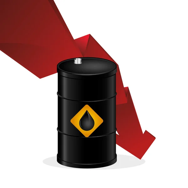 Desenho de pré-petróleo. ícone de preço. Conceito de óleo, ilustração vetorial — Vetor de Stock