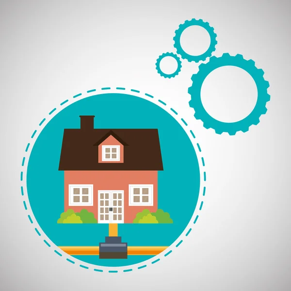 Home automation design. smart house icon. house concept, vector illustration — Stock Vector
