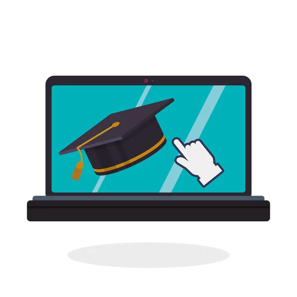 E-learning design. education icon. online concept, vector illustration — Stock Vector