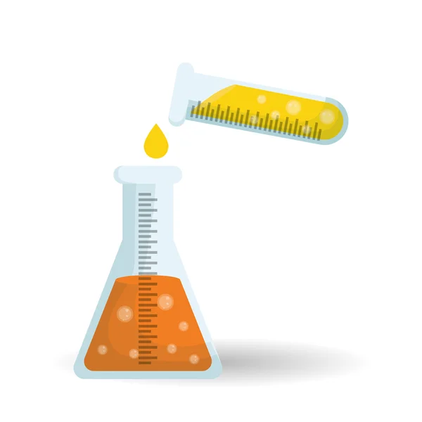 Design scientifique. Concept de recherche. Illustration de chimie — Image vectorielle