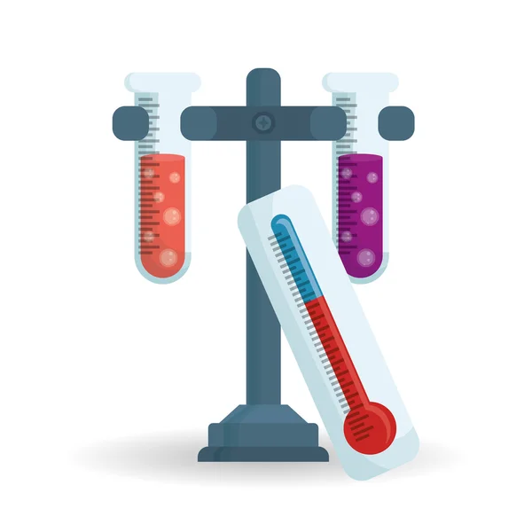 Design de ciência. Conceito de pesquisa. Ilustração química — Vetor de Stock