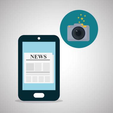 Haber tasarım. Yayın kavramı. iletişim simgesi, vektör