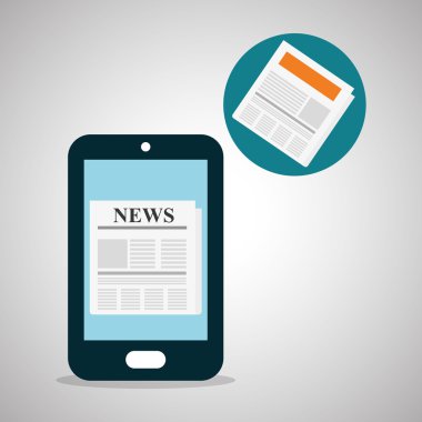 Haber tasarım. Yayın kavramı. iletişim simgesi, vektör