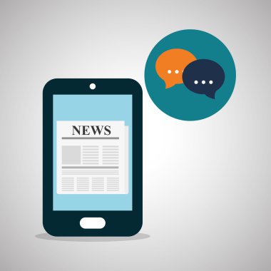 Haber tasarım. Yayın kavramı. iletişim simgesi, vektör