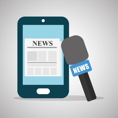 Haber tasarım. Yayın kavramı. iletişim simgesi, vektör