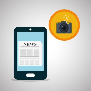 Haber tasarım. Yayın kavramı. iletişim simgesi, vektör