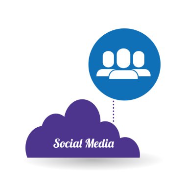 Sosyal Medya tasarım. ortam simgesi. iletişim kavramı,