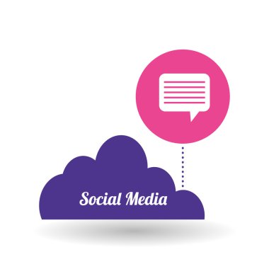 Sosyal Medya tasarım. ortam simgesi. iletişim kavramı,