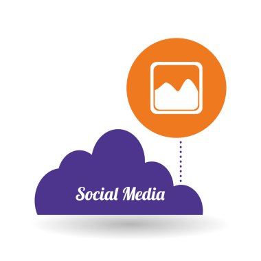 Sosyal Medya tasarım. ortam simgesi. iletişim kavramı,