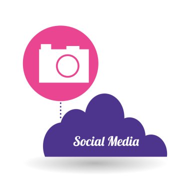 Sosyal Medya tasarım. ortam simgesi. iletişim kavramı,