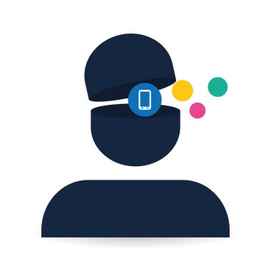 Sosyal Medya tasarım. ortam simgesi. iletişim kavramı,