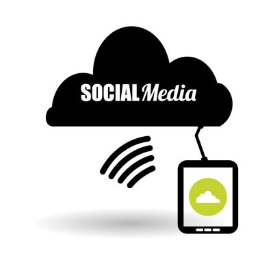 Sosyal Medya tasarım. ortam simgesi. iletişim kavramı,