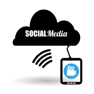 Sosyal Medya tasarım. ortam simgesi. iletişim kavramı,