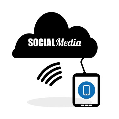 Sosyal Medya tasarım. ortam simgesi. iletişim kavramı,