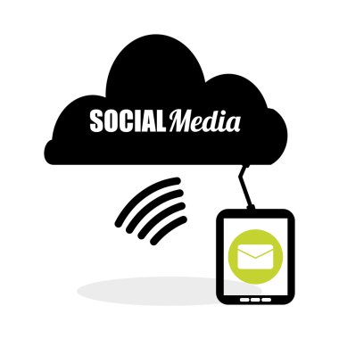 Sosyal Medya tasarım. ortam simgesi. iletişim kavramı,