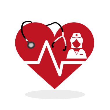 Tıbbi tasarım. Bakım simgesi. Sağlık kavramı