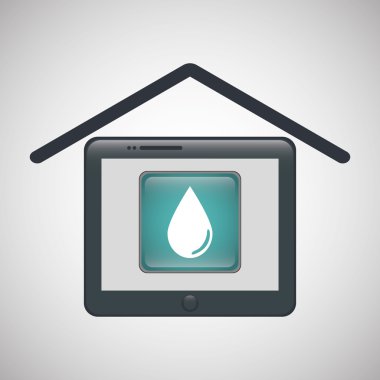 Akıllı ev tasarımı. Teknoloji simgesi. Sistem kavramı