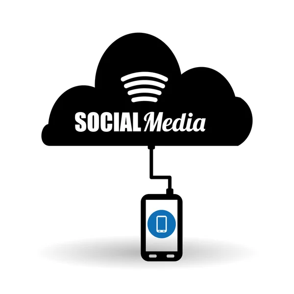 Sociale media ontwerpen. pictogram van de media. communicatieconcept, — Stockvector