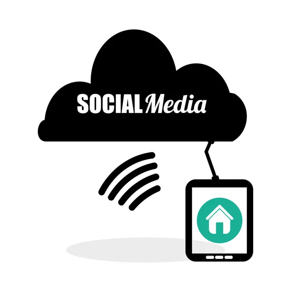 Sociale media ontwerpen. pictogram van de media. communicatieconcept, — Stockvector