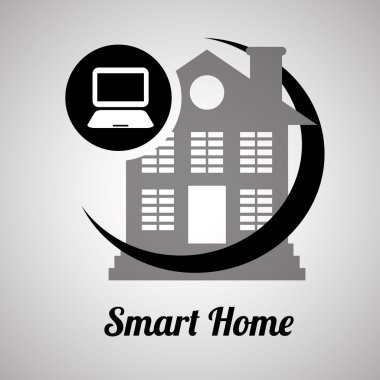 Akıllı ev tasarımı. Teknoloji simgesi. Sistem kavramı