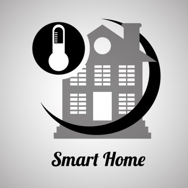 Akıllı ev tasarımı. Teknoloji simgesi. Sistem kavramı