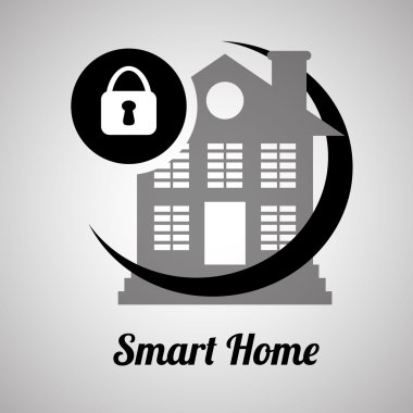 Akıllı ev tasarımı. Teknoloji simgesi. Sistem kavramı