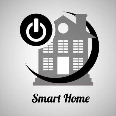 Akıllı ev tasarımı. Teknoloji simgesi. Sistem kavramı