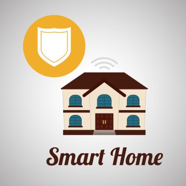 Akıllı ev tasarımı. Teknoloji simgesi. Sistem kavramı