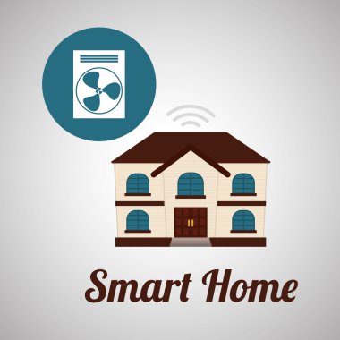 Akıllı ev tasarımı. Teknoloji simgesi. Sistem kavramı
