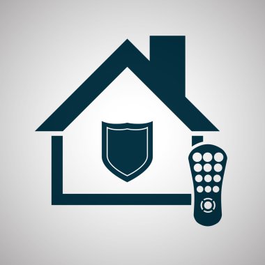 Akıllı ev tasarımı. Teknoloji simgesi. Sistem kavramı