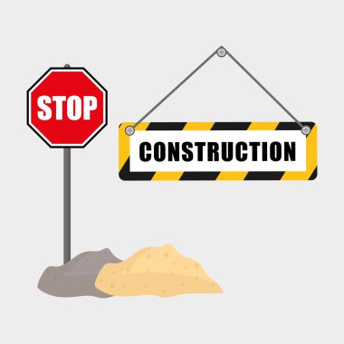 İnşaat tasarım. iş simgesi. onarım kavramı, vektör çizim