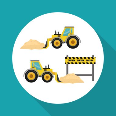 Construction design. truck icon. repair concept, vector illustration