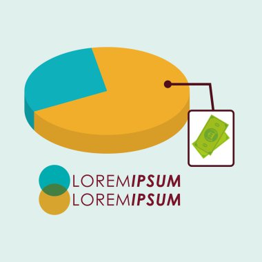 Para tasarım. Infographic simgesi. iş kavramı, vektör çizim