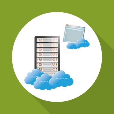 Veri Merkezi. bulut bilgisayar. teknoloji kavramı