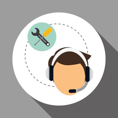 Teknik Servis. Arama Merkezi simgesi. Destek kavramı