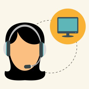 Teknik Servis. Arama Merkezi simgesi. Destek kavramı