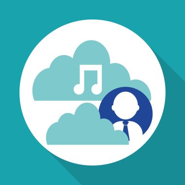 Sosyal medya. multimedya simgesi. online kavram, vektör illüstrasyon