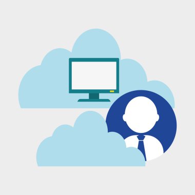 Sosyal medya. multimedya simgesi. online kavram, vektör illüstrasyon