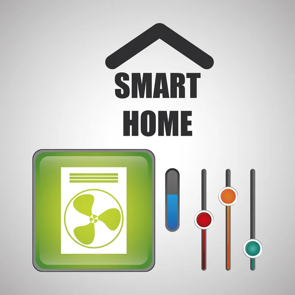 Smart Home Design. Technologie-Ikone. Systemkonzept — Stockvektor