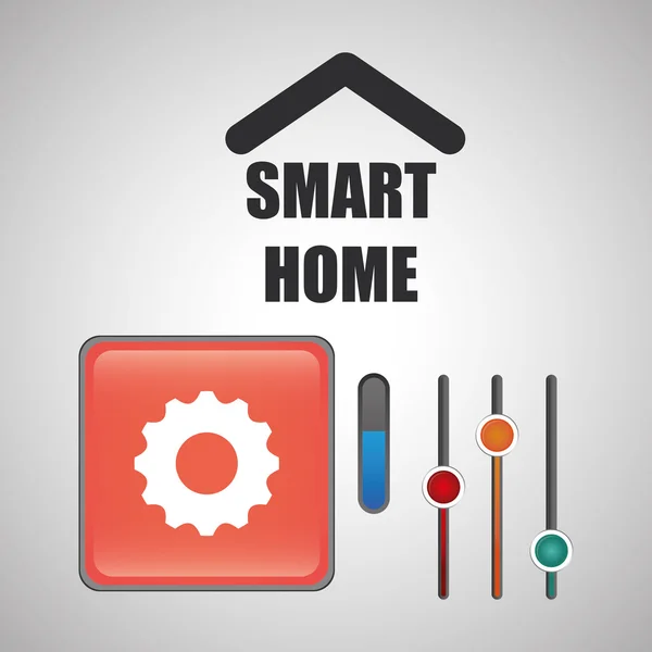 Smart Home Design. Technologie-Ikone. Systemkonzept — Stockvektor