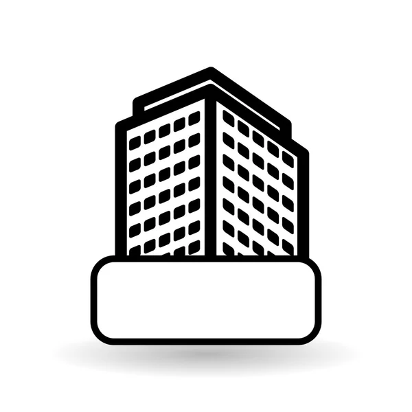 Immobiliendesign. Gebäudekonzept. Eigenschafts-Symbol, Vektorillustration — Stockvektor
