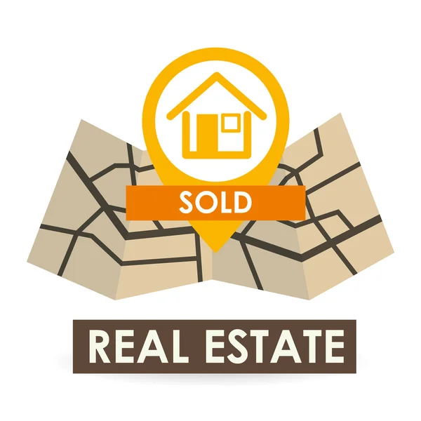 Real estate design. home concept. Property icon, vector illustration — Stock Vector