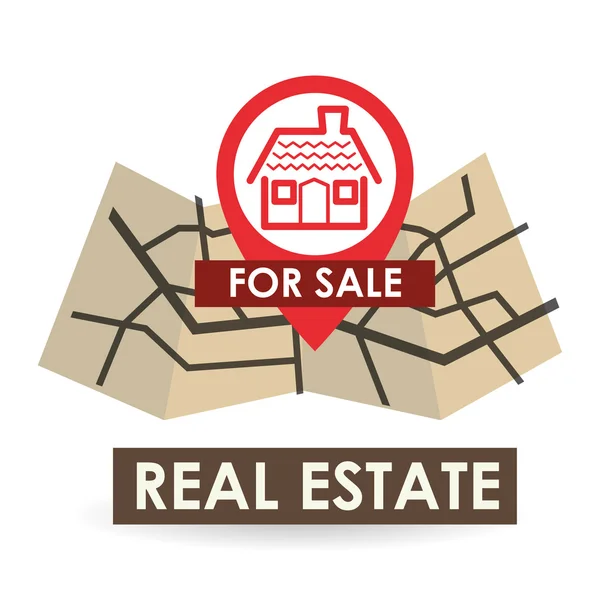 Real estate design. home concept. Property icon, vector illustration — Stockový vektor