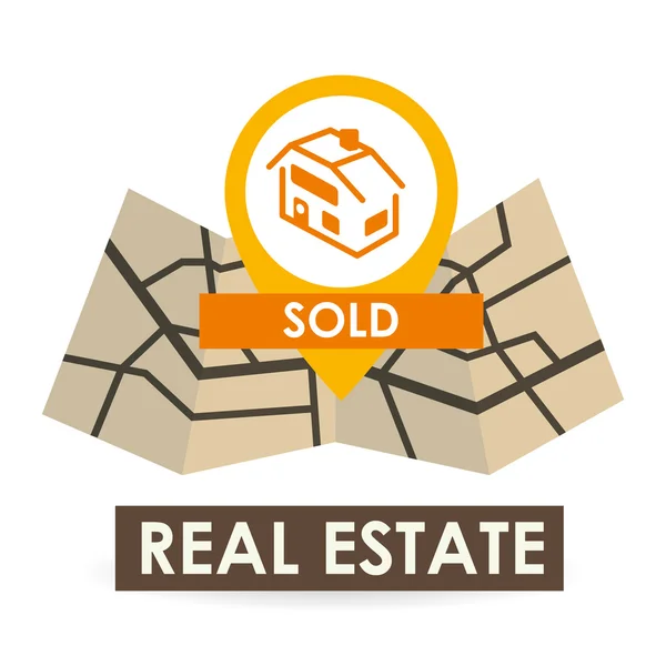 Real estate design. home concept. Property icon, vector illustration — Stock Vector