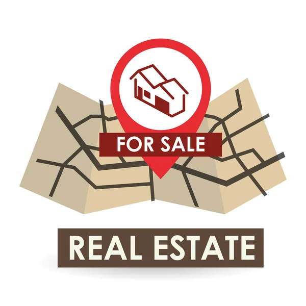 Real estate design. home concept. Property icon, vector illustration — 图库矢量图片