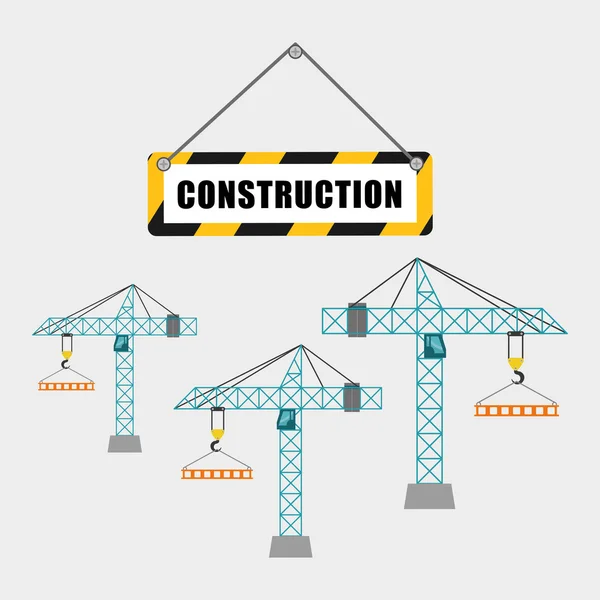 Conception de construction. icône de travail. concept de réparation, illustration vectorielle — Image vectorielle