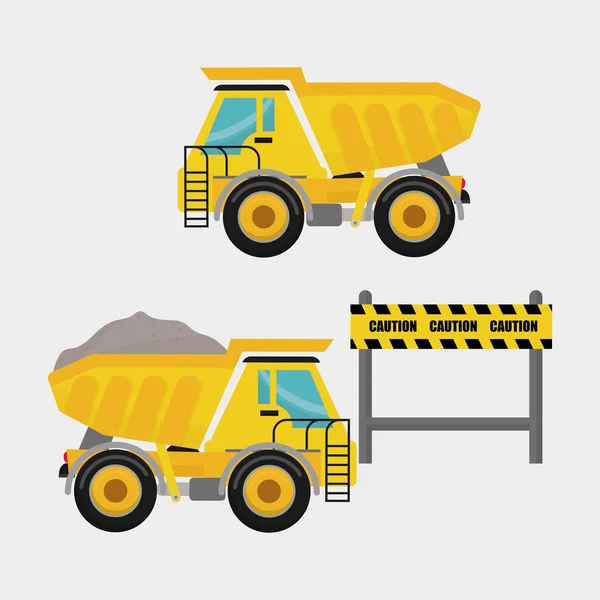 Projeto de construção. ícone de caminhão. conceito de reparação, ilustração vetorial —  Vetores de Stock